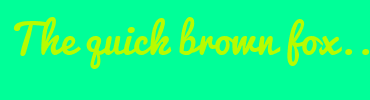 Image with Font Color B7FC00 and Background Color 00FF98